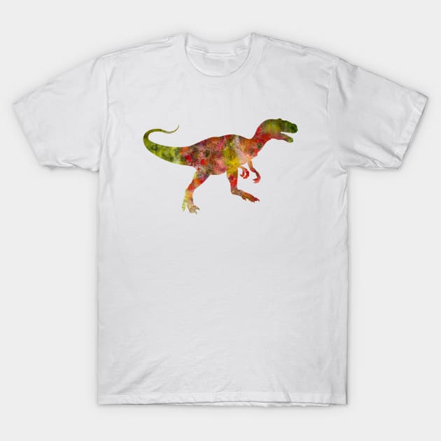 Allosaurus Watercolor Painting T-Shirt by Miao Miao Design